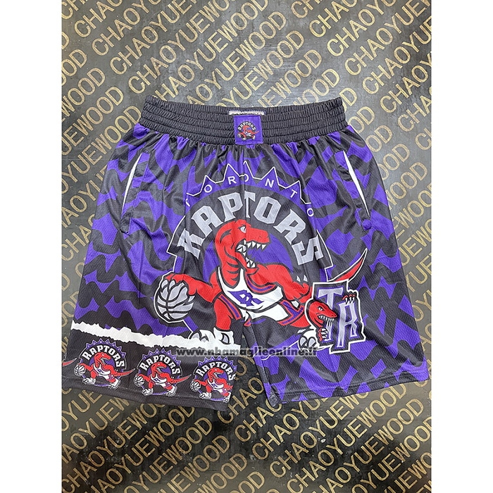 Pantaloncini Toronto Raptors Mitchell & Ness Nero Viola